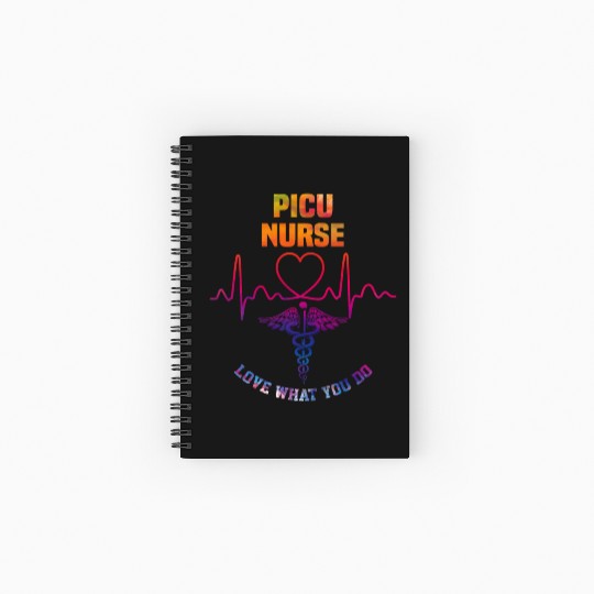 PICU nurse - Love what you do Spiral Notebooks   Ruled Line