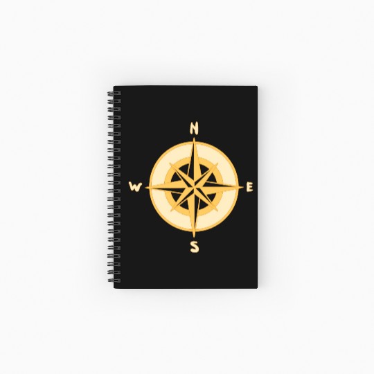 Nautical Compass star / rose, cardinal directions Spiral Notebooks   Ruled Line
