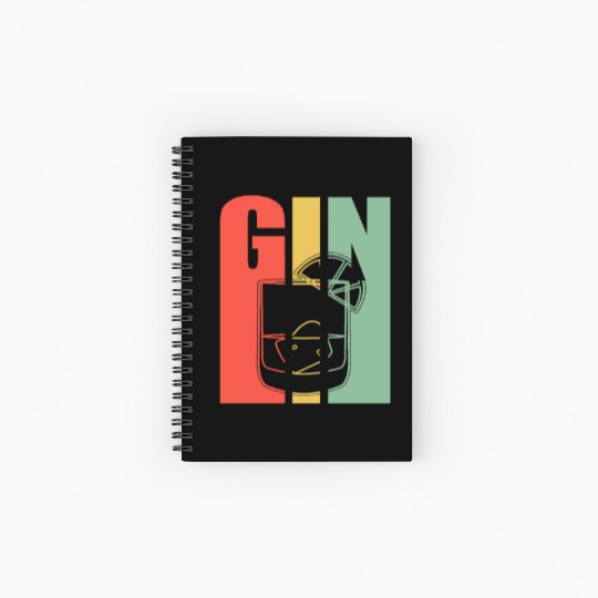 Gin Lover Gin Tonic Cocktail Spiral Notebooks   Ruled Line