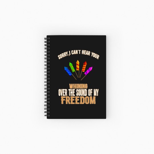 The Sound Of My Freedom Humor Graphic Spiral Notebooks   Ruled Line