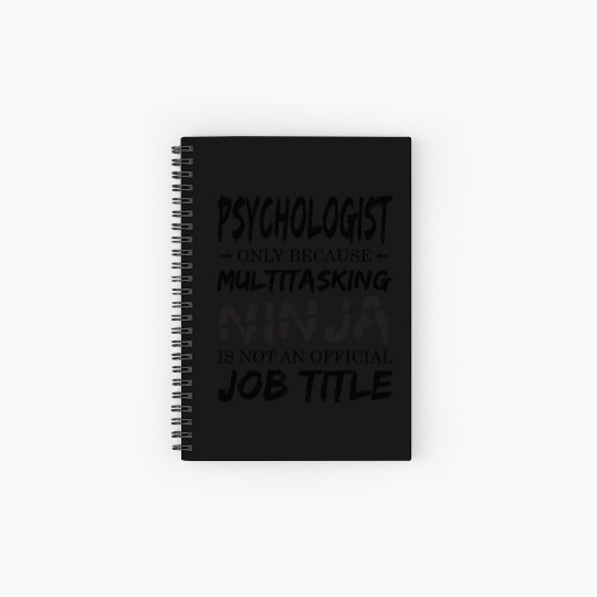 Ninja Psychologist Spiral Notebooks   Ruled Line