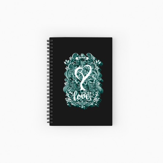 Love - Elf Tree (Heart Version) Spiral Notebooks   Ruled Line