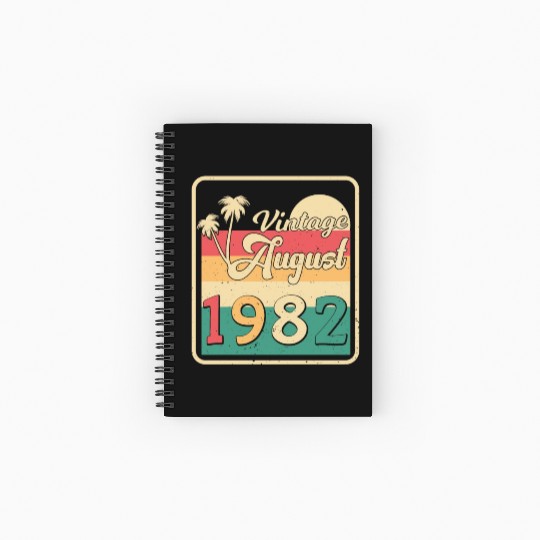 40th Anniversary August 1982 Spiral Notebooks   Ruled Line