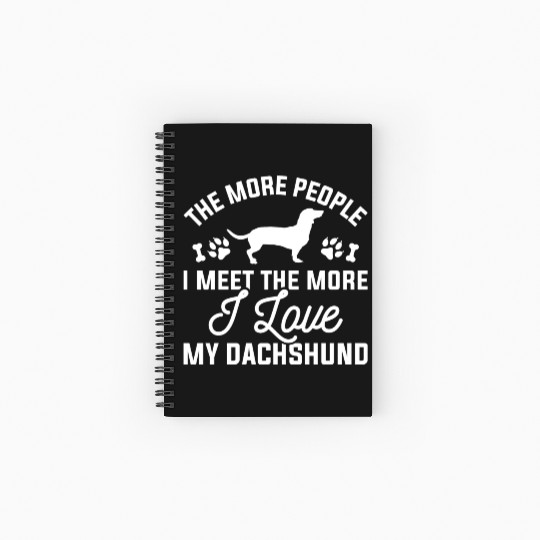 I Love My Dachshund Spiral Notebooks   Ruled Line