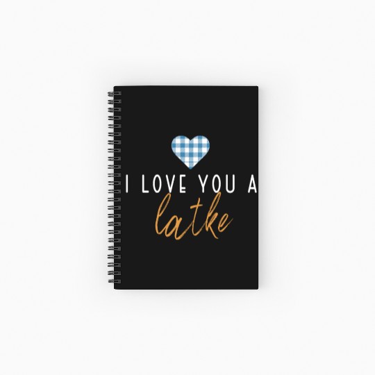 I Love You A Latke Funny Jewish Pun Hanukkah Spiral Notebooks   Ruled Line