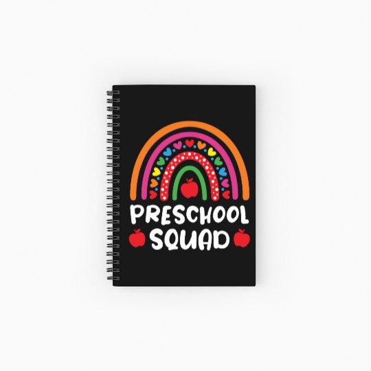 Preschool Squad Rainbow Back to School Spiral Notebooks   Ruled Line