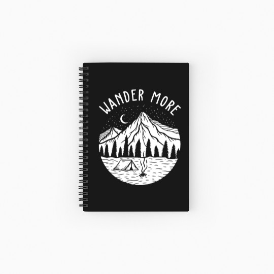 Mountains Landscape Celestial Nature Camping Spiral Notebooks   Ruled Line
