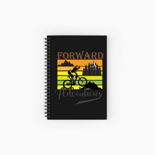Forward Adventures/ Cycling Spiral Notebooks   Ruled Line