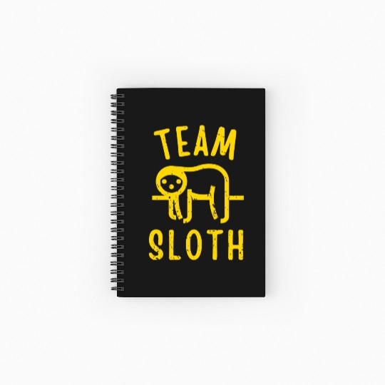 Team Sloth Spiral Notebooks   Ruled Line