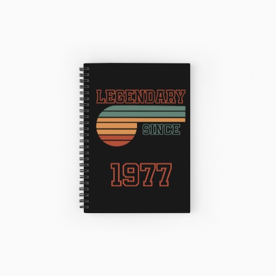 45th Birthday legendary since 1977 Spiral Notebooks   Ruled Line