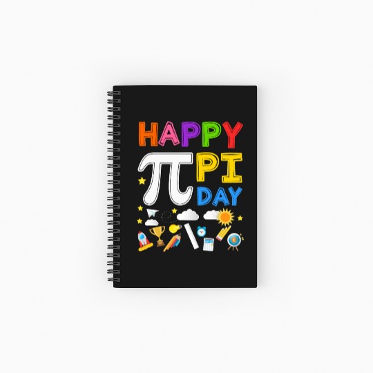 Math Geek Happy Pi Day Gift for Teacher Student Spiral Notebooks   Ruled Line