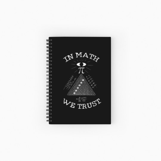In Math We Trust Pi Day Pyramid Mathematics Geek Spiral Notebooks   Ruled Line