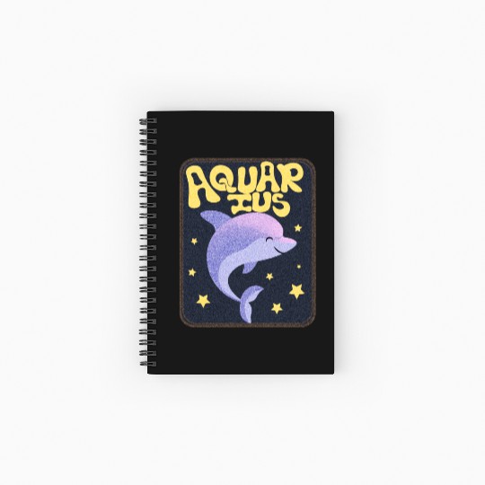 Aquarius Sign Animal Spiral Notebooks   Ruled Line