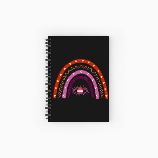 Rainbow Lesbian Pride Flag Spiral Notebooks   Ruled Line