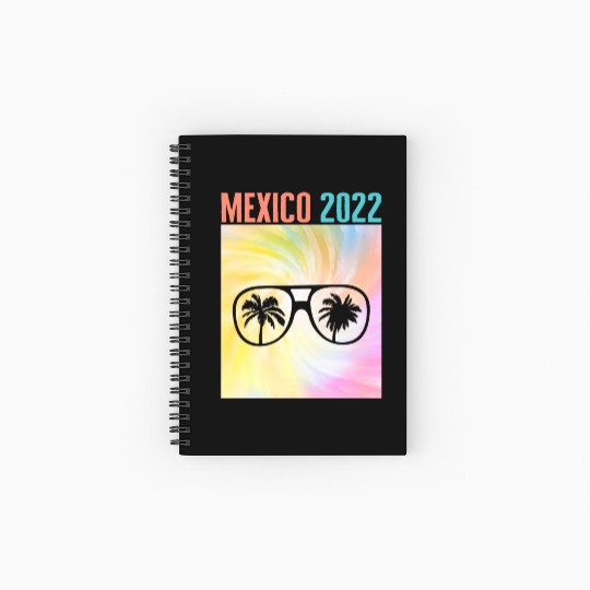 Mexico 2022 Spiral Notebooks   Ruled Line, Mexican Sunglasses Palm Tree