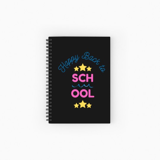 Happy Back To School Spiral Notebooks   Ruled Line