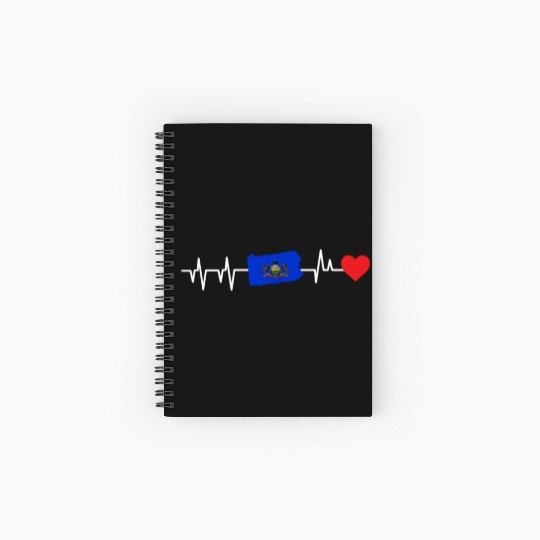 Pennsylvania Heartbeat Gift Spiral Notebooks   Ruled Line