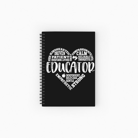 Educator Teacher appreciation subway art Spiral Notebooks   Ruled Line