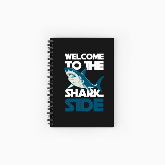 Great White Shark Shark Fin Sailing Tiger Shark Spiral Notebooks   Ruled Line