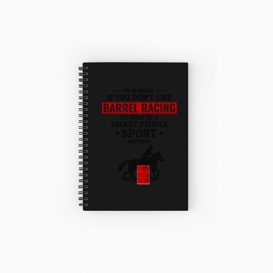 Barrel Racer Rodeo Racing Horse Riding Race Funny Spiral Notebooks   Ruled Line