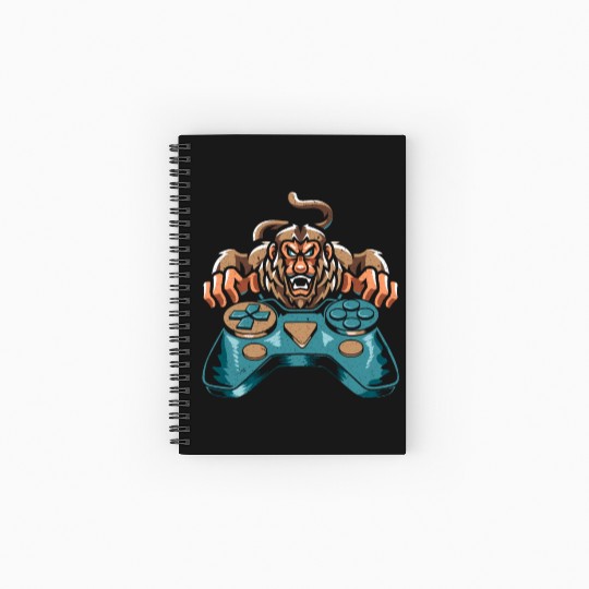 Gamer Proboscis Monkey Ape Wildlife Zookeeper Spiral Notebooks   Ruled Line