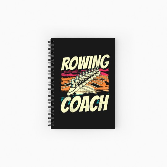 Rowing Coach Crew Row Sports Rower Spiral Notebooks   Ruled Line