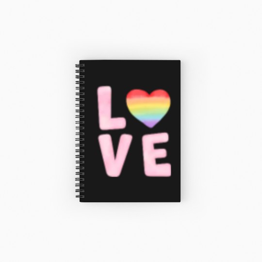 Lgbtq Gay Pride Month Rainbow Love Is Love Spiral Notebooks   Ruled Line