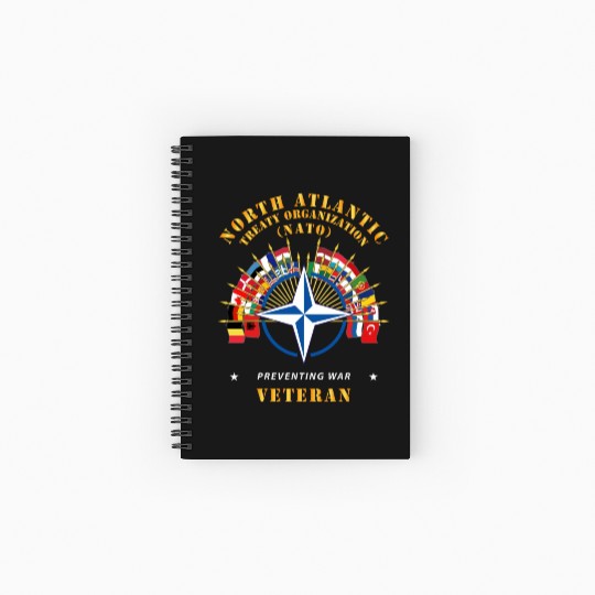 Army NATO Preventing War Veteran X 300 Spiral Notebooks   Ruled Line