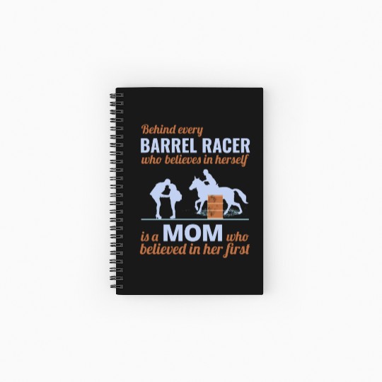 Barrel Racer Racing Horse Riding Mom Mothers day Spiral Notebooks   Ruled Line