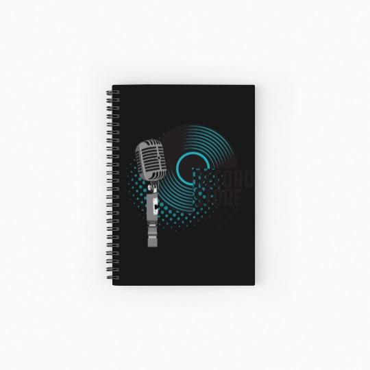 guitar and a microphone for the concert Spiral Notebooks   Ruled Line