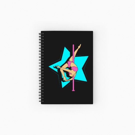 Workout Dance Pole Dancer Spiral Notebooks   Ruled Line