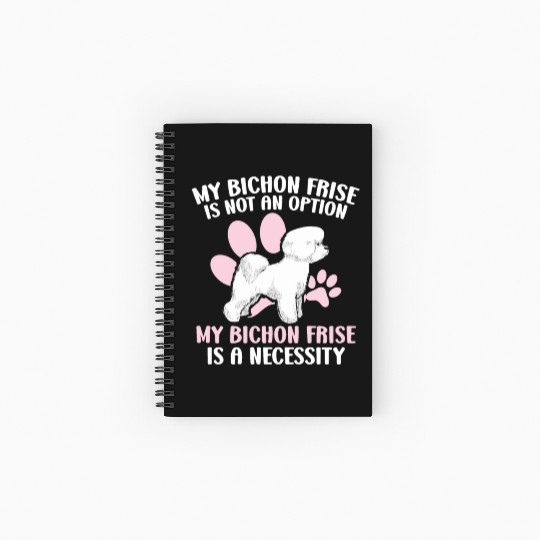 Bichon Frise Dog Lover Dog Breeder Puppy Paw Love Spiral Notebooks   Ruled Line