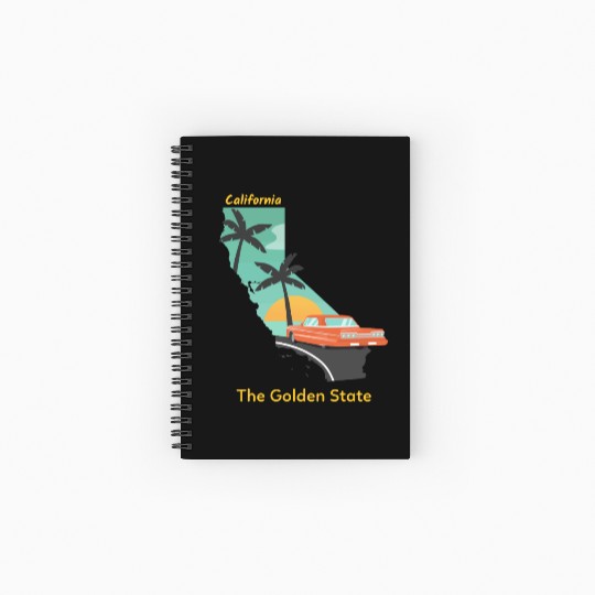 California The Golden State Spiral Notebooks   Ruled Line