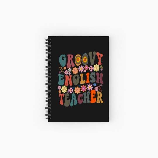 Groovy English Teacher retro Back To School Spiral Notebooks   Ruled Line