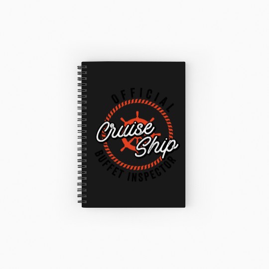 Funny Cruise Ship Buffet Inspector Partners Spiral Notebooks   Ruled Line