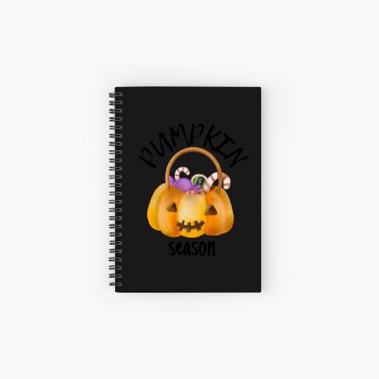 The halloween Season Pumpkin Autumn Tree Orange Spiral Notebooks   Ruled Line
