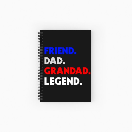 FRIEND DAD GRANDAD LEGEND Spiral Notebooks   Ruled Line
