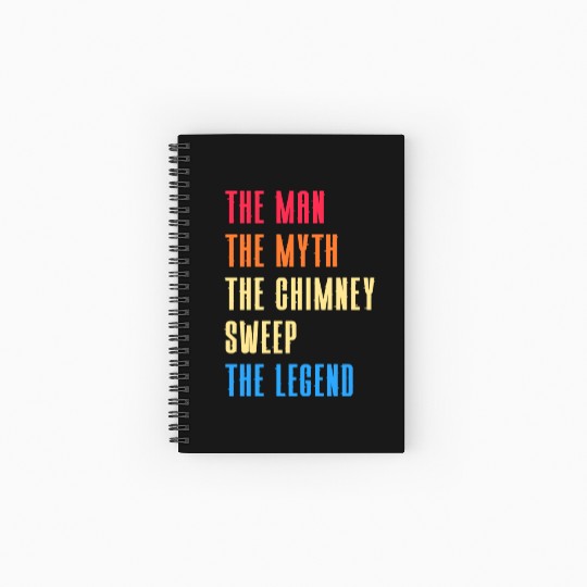 Profession Fireplace Chimney Sweep Spiral Notebooks   Ruled Line