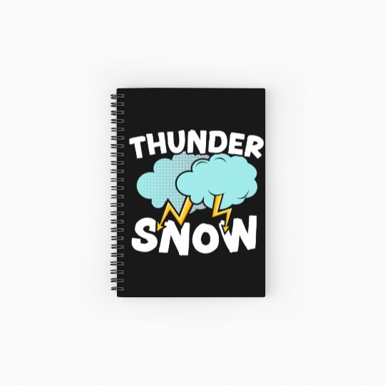 Thunder Snow Lover Ice Cold Snowy Winter Season Spiral Notebooks   Ruled Line