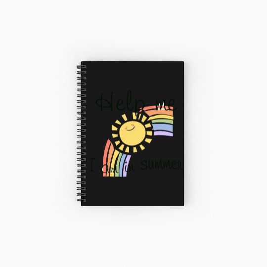 Help me I am in summer , in summer Spiral Notebooks   Ruled Line