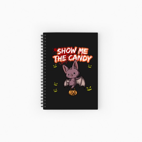 Show Me The Candy Halloween Costume Trick Or Treat Spiral Notebooks   Ruled Line