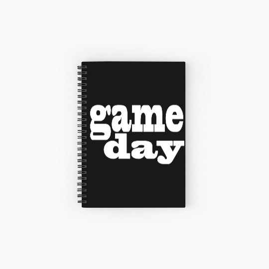 Game Day - white letters Spiral Notebooks   Ruled Line