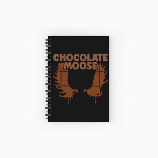 Chocolate Moose Wildlife Animal Alces Elk Deer Spiral Notebooks   Ruled Line