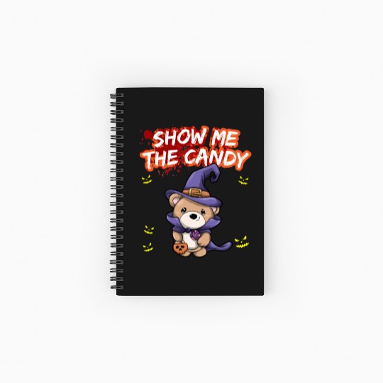 Show Me The Candy Halloween Costume Trick Or Treat Spiral Notebooks   Ruled Line
