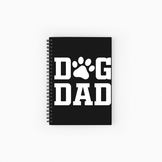 Dog Dad (white text) Spiral Notebooks   Ruled Line