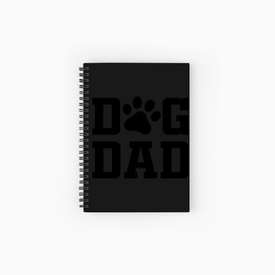 Dog Dad (black text) Spiral Notebooks   Ruled Line