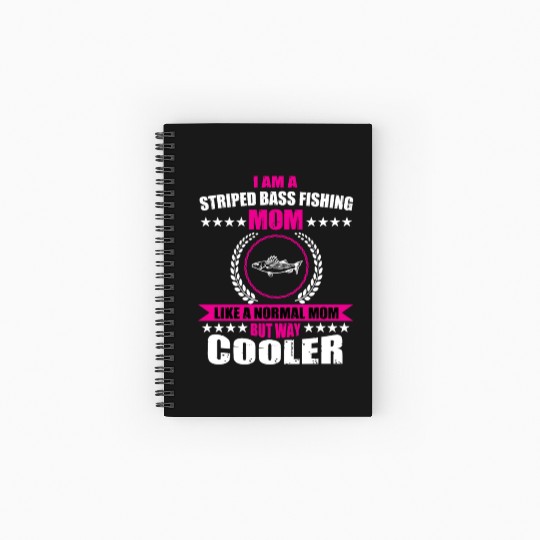 Striped Bass Fishing Mom Spiral Notebooks   Ruled Line