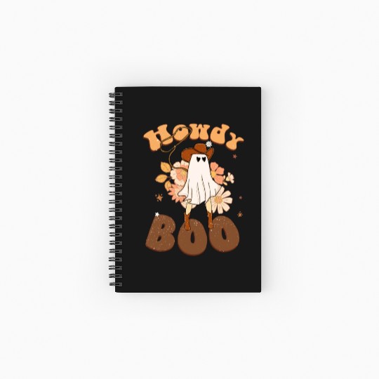 Howdy Boo Halloween Horror ,Halloween Spiral Notebooks   Ruled Line