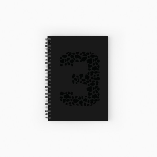 Cow Spots 3 Year Old Boys Kids Outfit 3rd Birthday Spiral Notebooks   Ruled Line