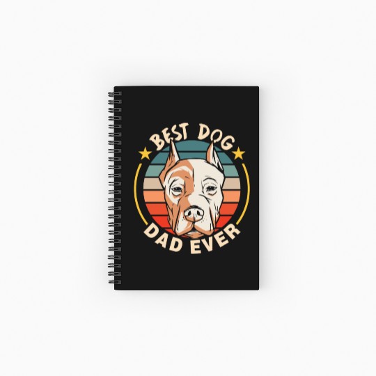 Best Dog Dad Ever Daddy Father Father's Day Spiral Notebooks   Ruled Line